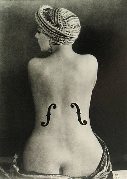 Appraisal: Man Ray American - Violin d'Ingres Gelatin silver print a