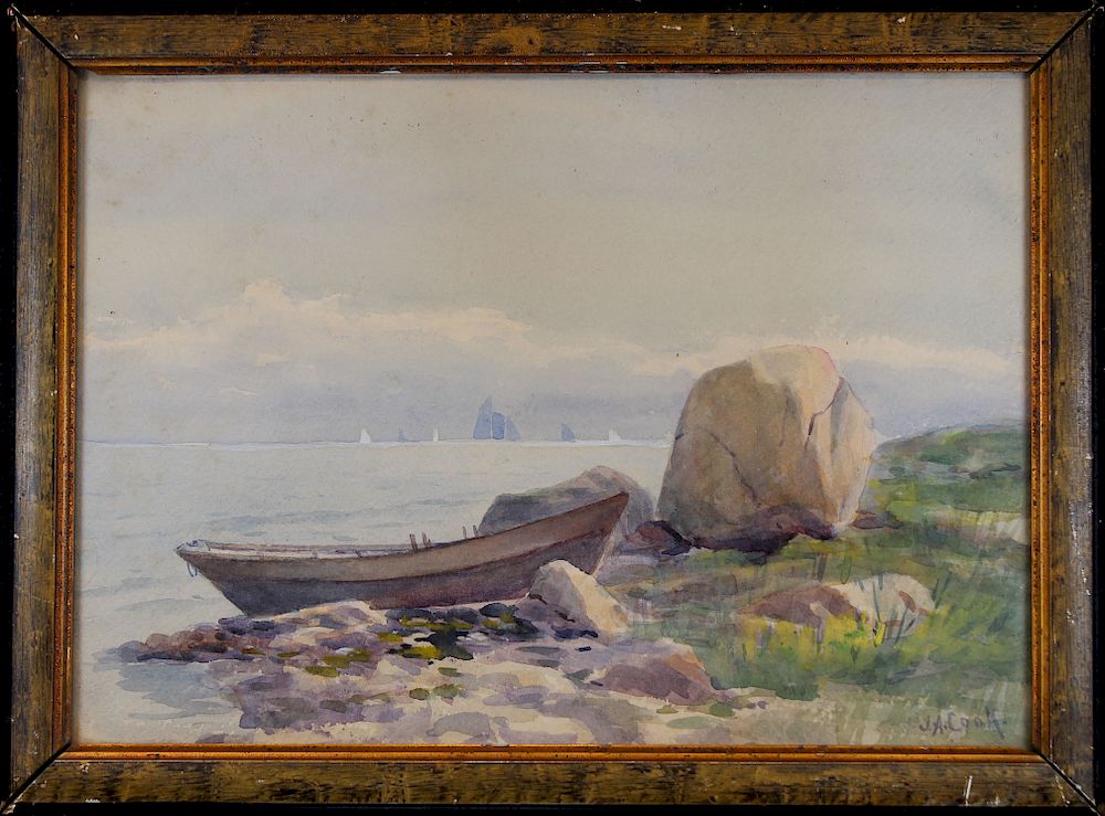 Appraisal: John Cook Massachusetts - John Cook Massachusetts - Watercolor of