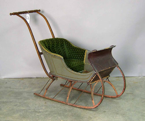 Appraisal: Victorian painted sleigh