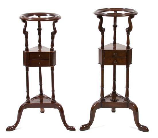 Appraisal: Sale Lot Two English Mahogany Wash Stands th century having