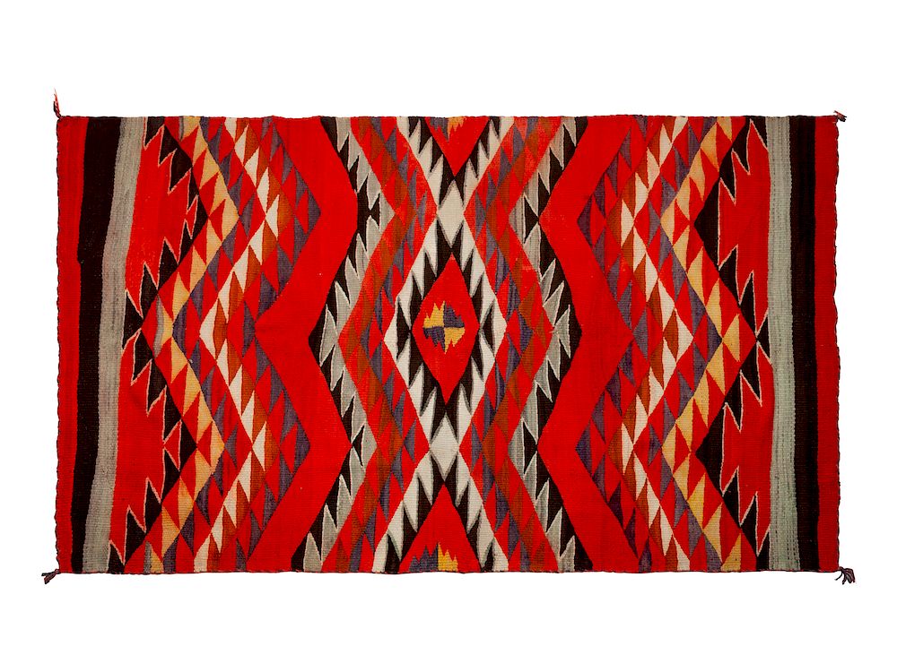 Appraisal: Navajo Transitional Weaving x inches Navajo Transitional Weaving LATE th