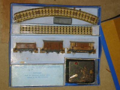 Appraisal: A Hornby Dublo train set with three rail L M