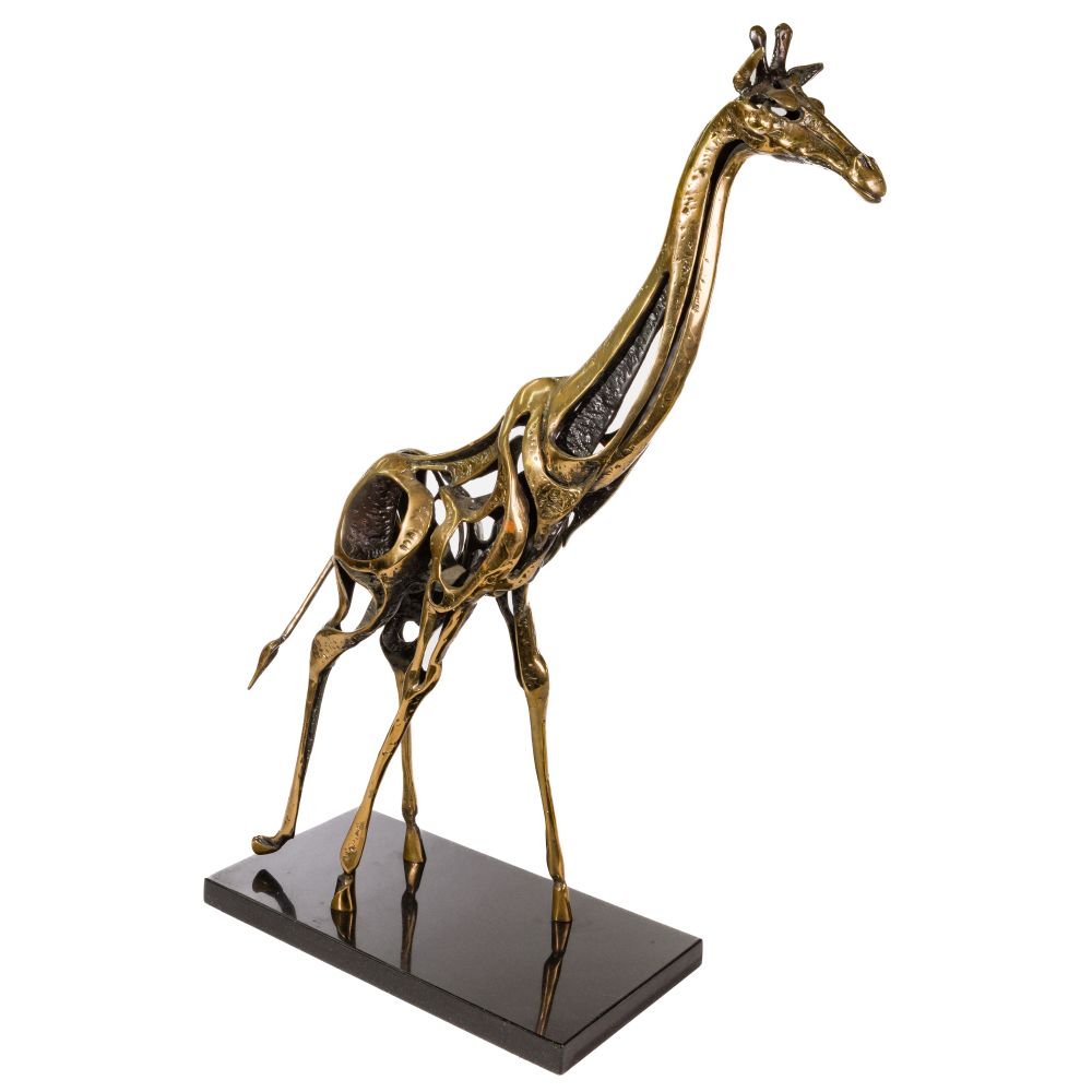 Appraisal: UNKNOWN ARTIST TH CENTURY COPPER ALLOY GIRAFFE SCULPTUREUndated unsigned open-work