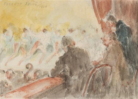 Appraisal: Sale Lot Everett Shinn American - Variety Show watercolor on