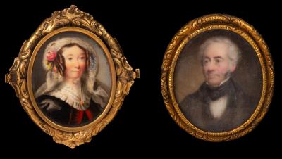 Appraisal: English School mid th Century Portrait Miniatures of a Lady