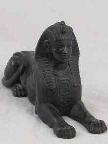 Appraisal: A cast bronze model of sphynx Length cm