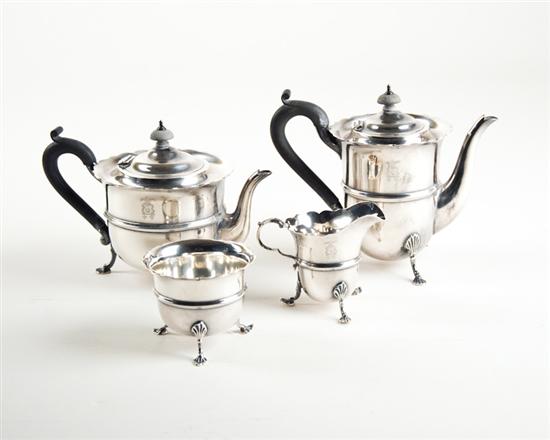 Appraisal: A George V Sterling Small Coffee Tea Service with Chester