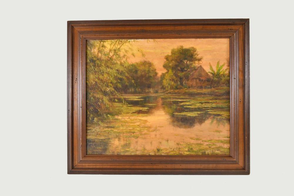 Appraisal: FERNANDO CUETO AMORSOLO PHILIPPINO - Fish Pond in Las Pinas