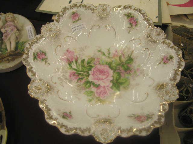 Appraisal: Victorian Porcelain Berry Bowl floral decor