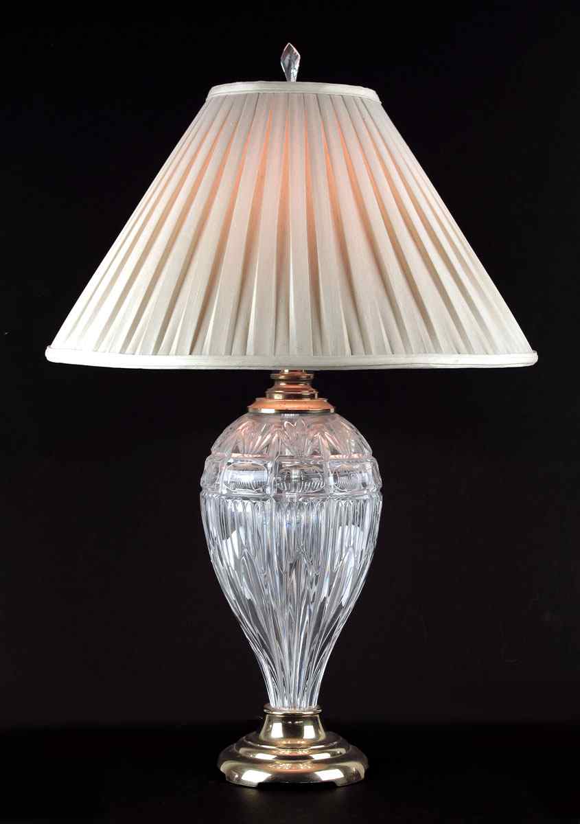 Appraisal: WATERFORD CRYSTAL TABLE LAMP Brass base with Waterford crystal body