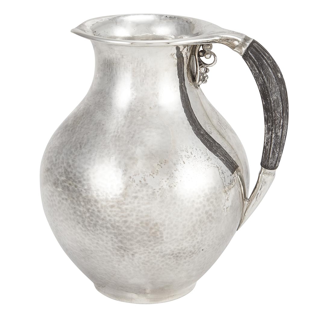 Appraisal: Georg Jensen Sterling Silver Water Pitcher Designed by Jorgen Jensen