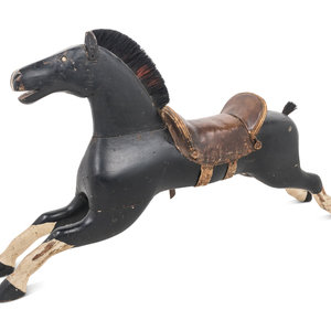 Appraisal: A Painted Wood Toy Horse Late th Early th Century