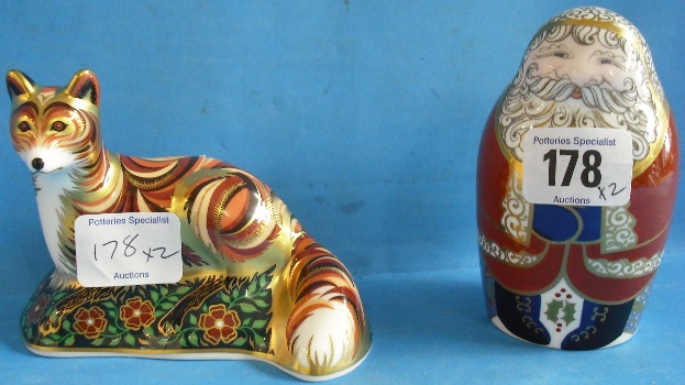 Appraisal: Royal Crown Derby Paperweights Devonian Fox Cub with certificate and