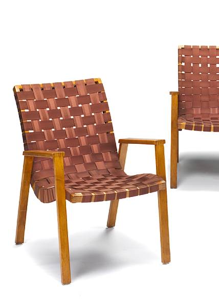 Appraisal: A pair of Jens Risom armchairs