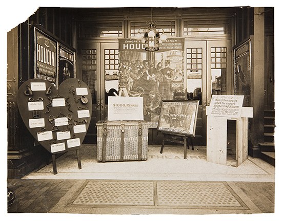 Appraisal: HOUDINI HARRY Vintage photograph showing the front of a theatre