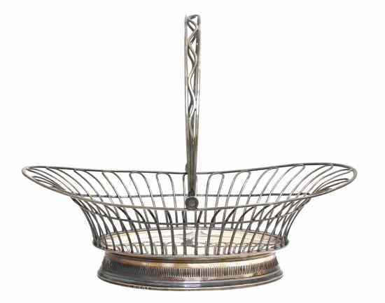 Appraisal: An English Silver Basket Richard Morton Co Sheffield of pierced