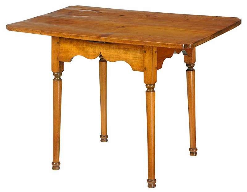 Appraisal: American Queen Anne Maple Tea Table New England th century