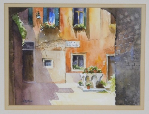 Appraisal: David Weston - Cort de Prete Venice watercolour signed titled