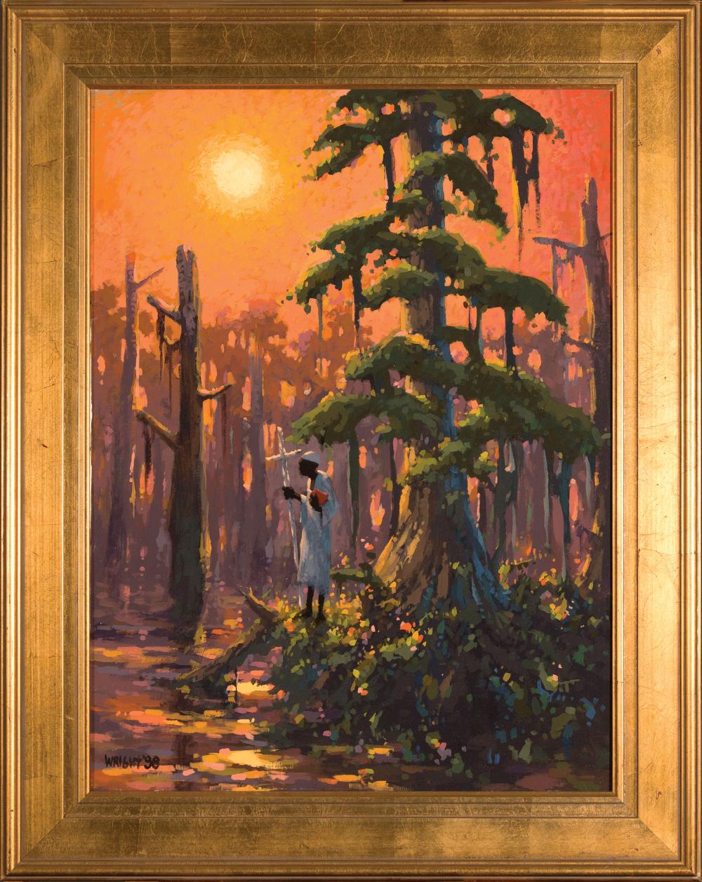 Appraisal: Don Wright American Louisiana - The Prophet West oil on