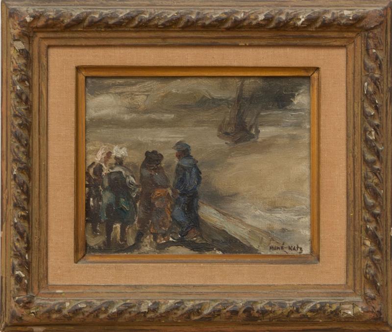 Appraisal: EMMANUEL MAN -KATZ - FIGURES Oil on canvas signed 'Man