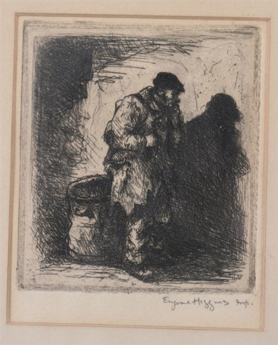 Appraisal: EUGENE HIGGINS American - BEGGAR signed lower right in pencil