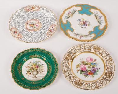 Appraisal: Four English porcelain plates mid to late th Century comprising