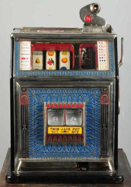 Appraisal: Watling Twin Jack -Cent Slot Machine Working Includes key Early