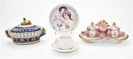 Appraisal: A Collection of Continental Porcelain Articles comprising a Paris porcelain