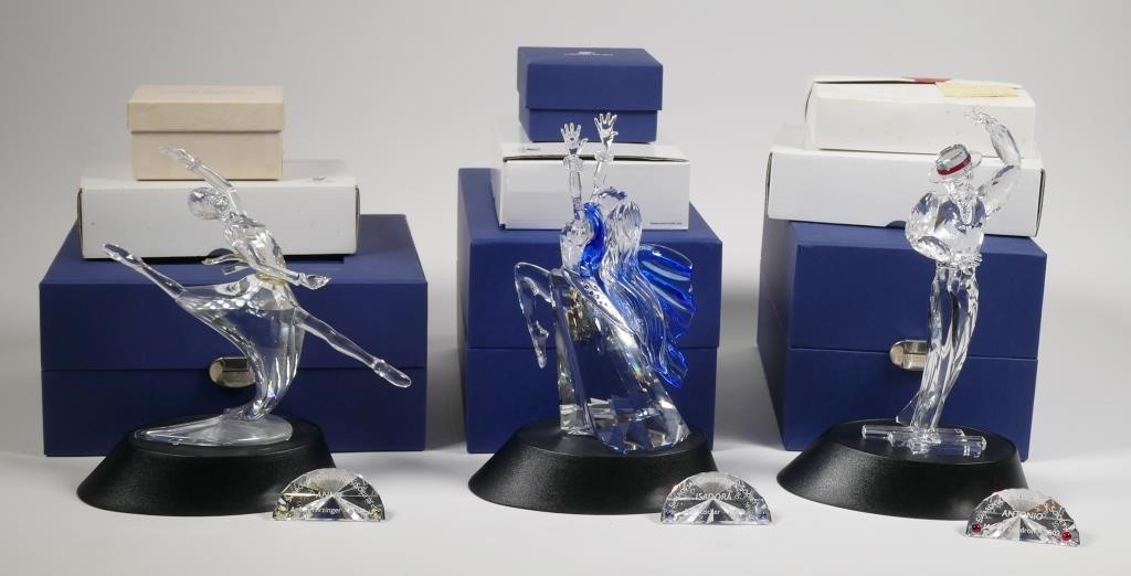 Appraisal: Retired Swarovski crystal Magic of Dance trilogy set Isadora Antonio