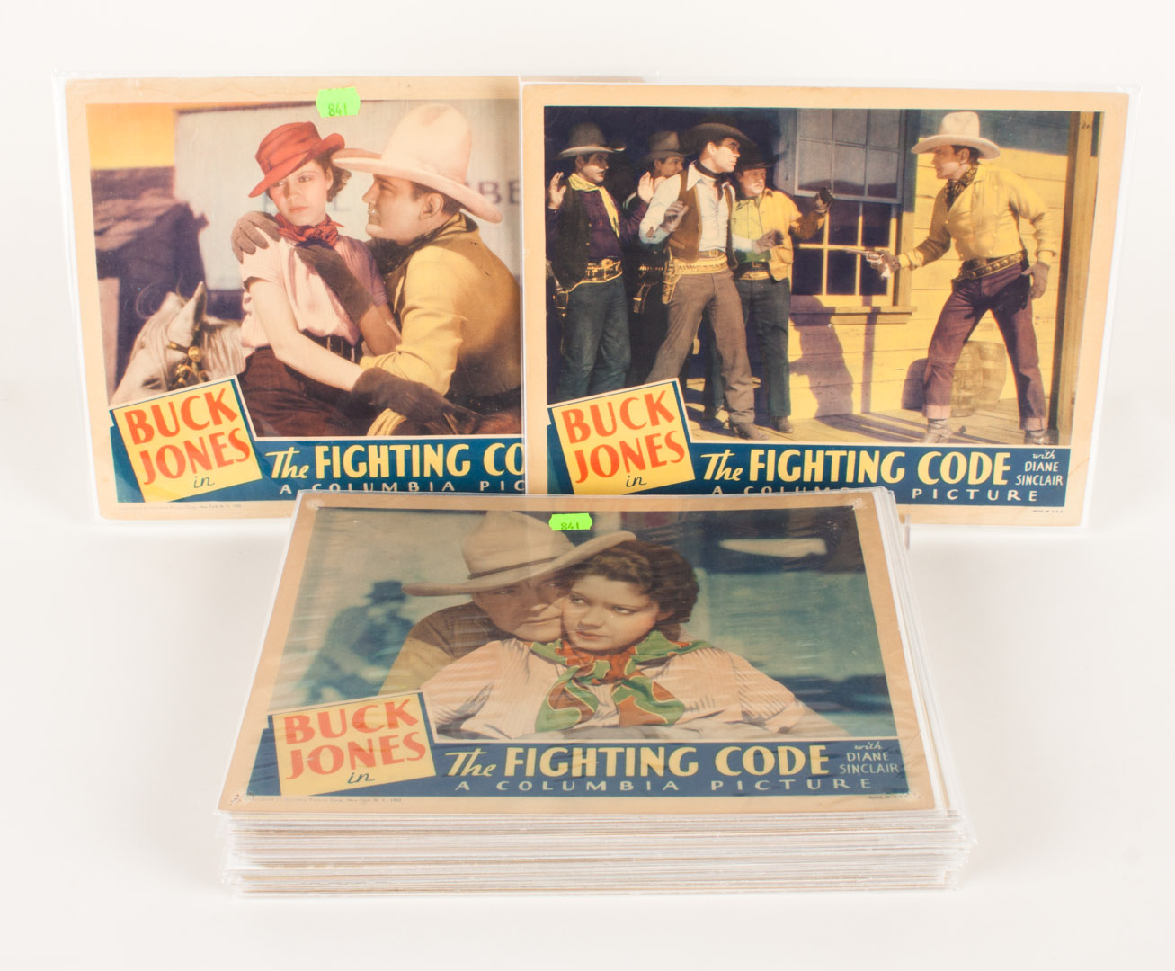 Appraisal: Buck Jones movie lobby cards s Columbia Studios x in