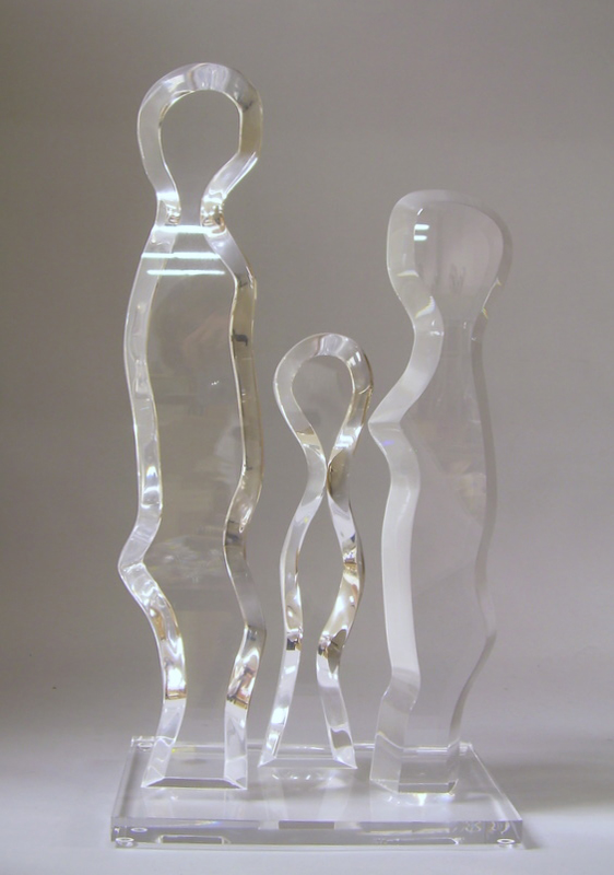 Appraisal: Lot of Two Clear Acrylic Sculptures including Pisces by Hivo