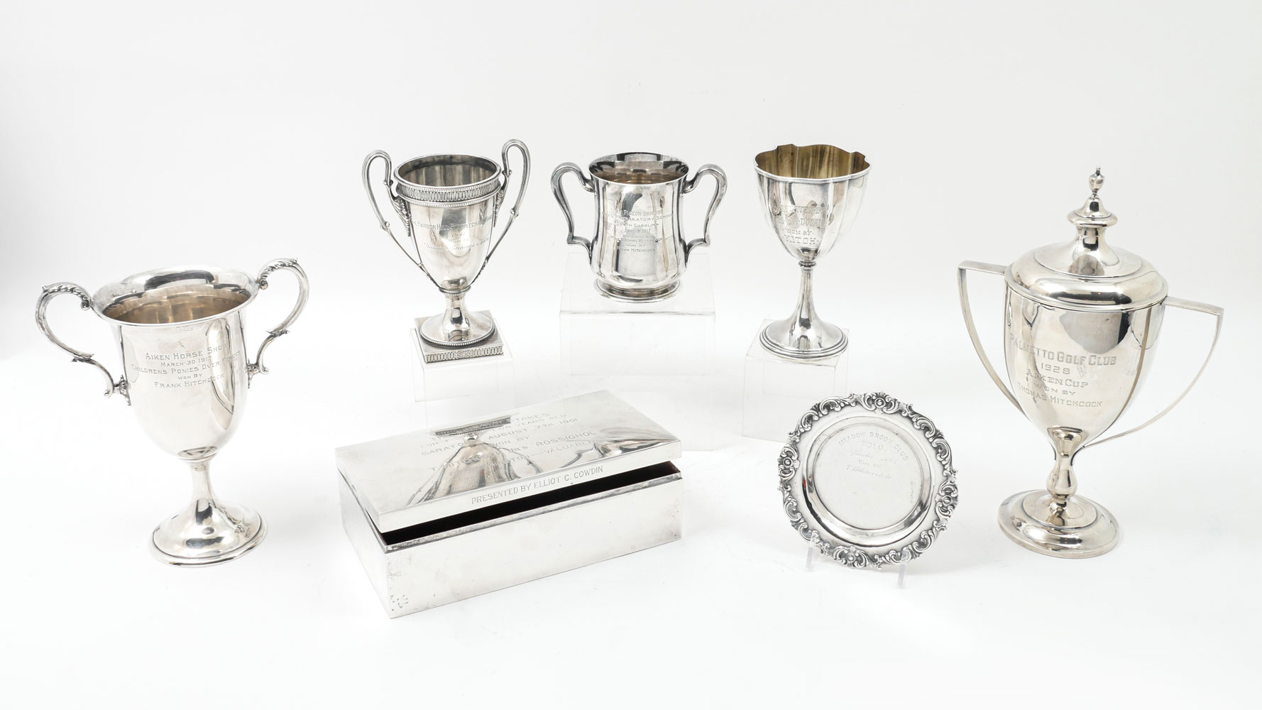 Appraisal: STERLING PRESENTATION TROPHIES COMMEMORATIVE AWARDS Approx Troy ounces not including