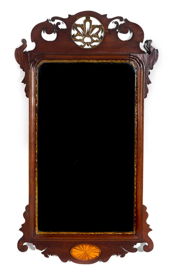 Appraisal: Sale Lot A Sheraton Mahogany Mirror having a rectangular beveled