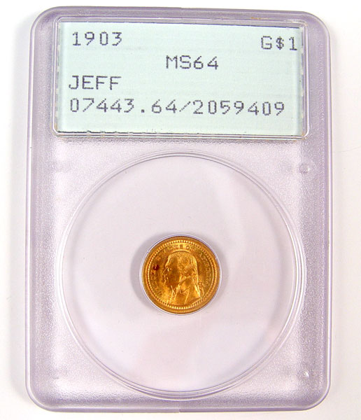 Appraisal: JEFFERSON GOLD PCGS MS Graded from PCGS MS Please see