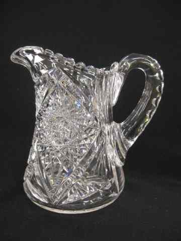 Appraisal: Cut Glass Pitcher starbursts rays brilliant period '' excellent