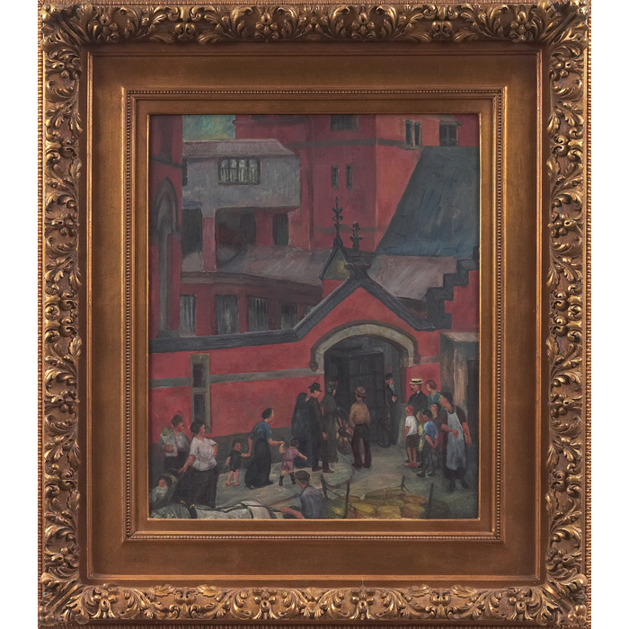 Appraisal: Dorothy Varian American - Church Scene c oil on canvas