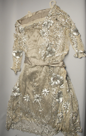 Appraisal: A Magnificent 's Sequined Flapper Dress with gray sequins on