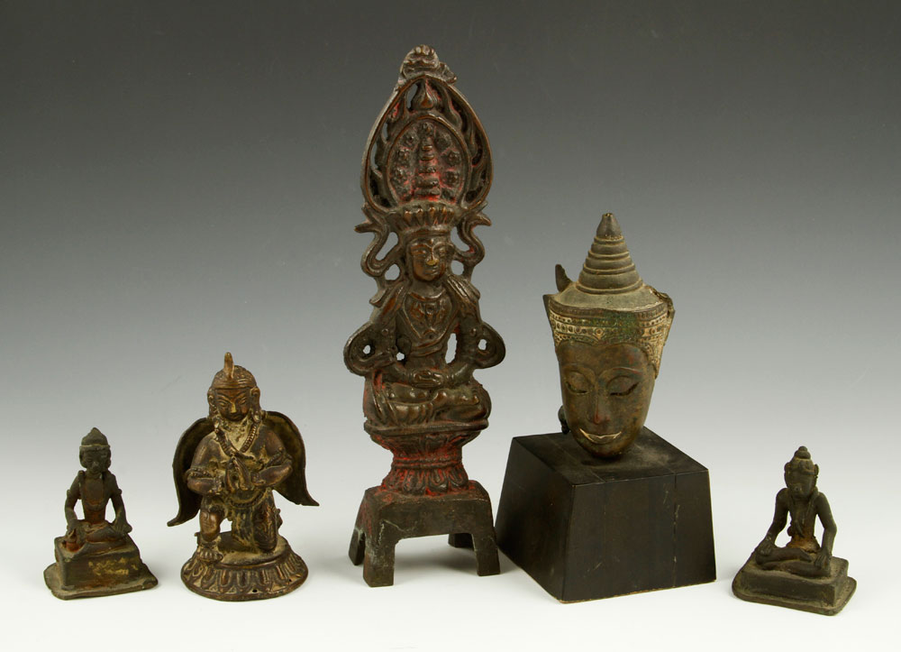 Appraisal: - Five th C Indian Bronze Figures Lot of five