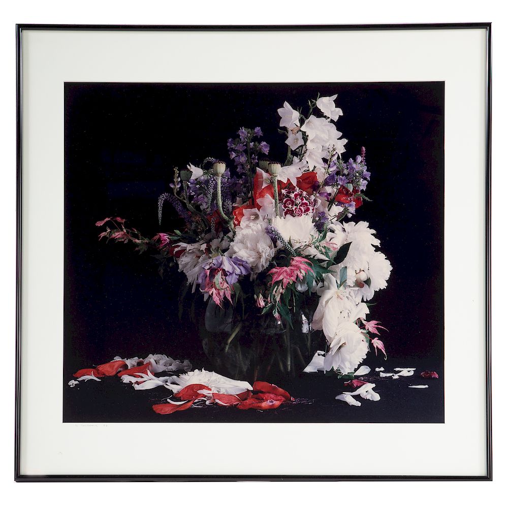 Appraisal: Norman Carlberg Falling Petals Still Life American - Photograph signed