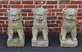 Appraisal: Lot of Antique Portland Foo Lions From a Hamptons Bays