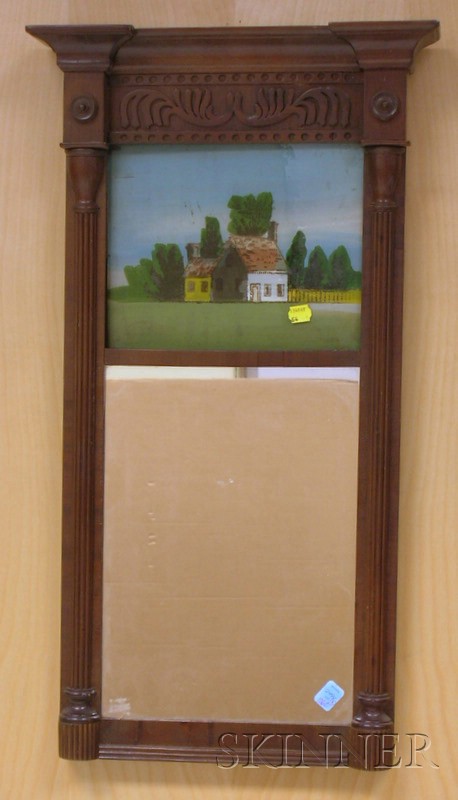 Appraisal: Three Mirrors a mahogany split-baluster a Federal mahogany tabernacle with