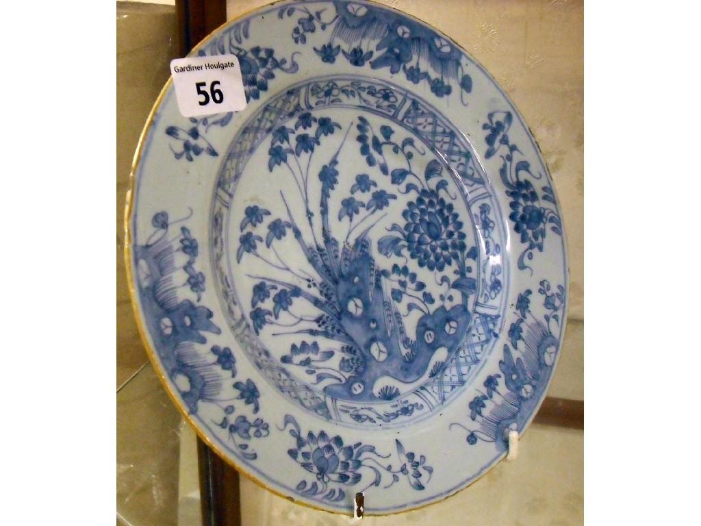 Appraisal: Mid th century Delft blue and white circular plate possibly