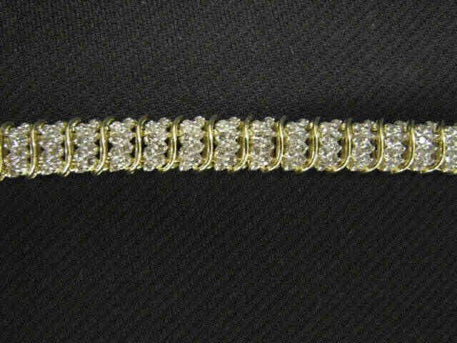 Appraisal: Diamond Bracelet diamonds totaling carats in k yellow gold long