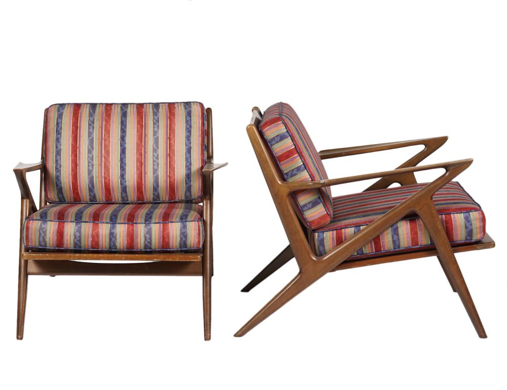 Appraisal: PAIR POUL JENSEN Z CHAIRS FOR SELIGPair of classic modern