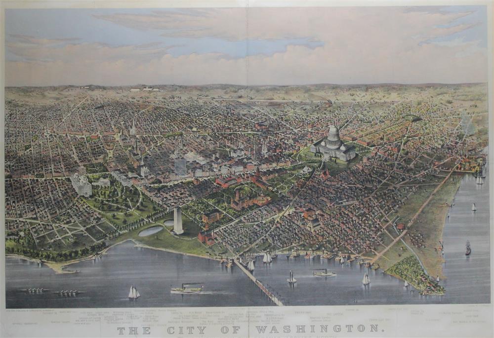 Appraisal: THE CITY OF WASHINGTON COLOR LITHOGRAPH AFTER DRAWING BY C