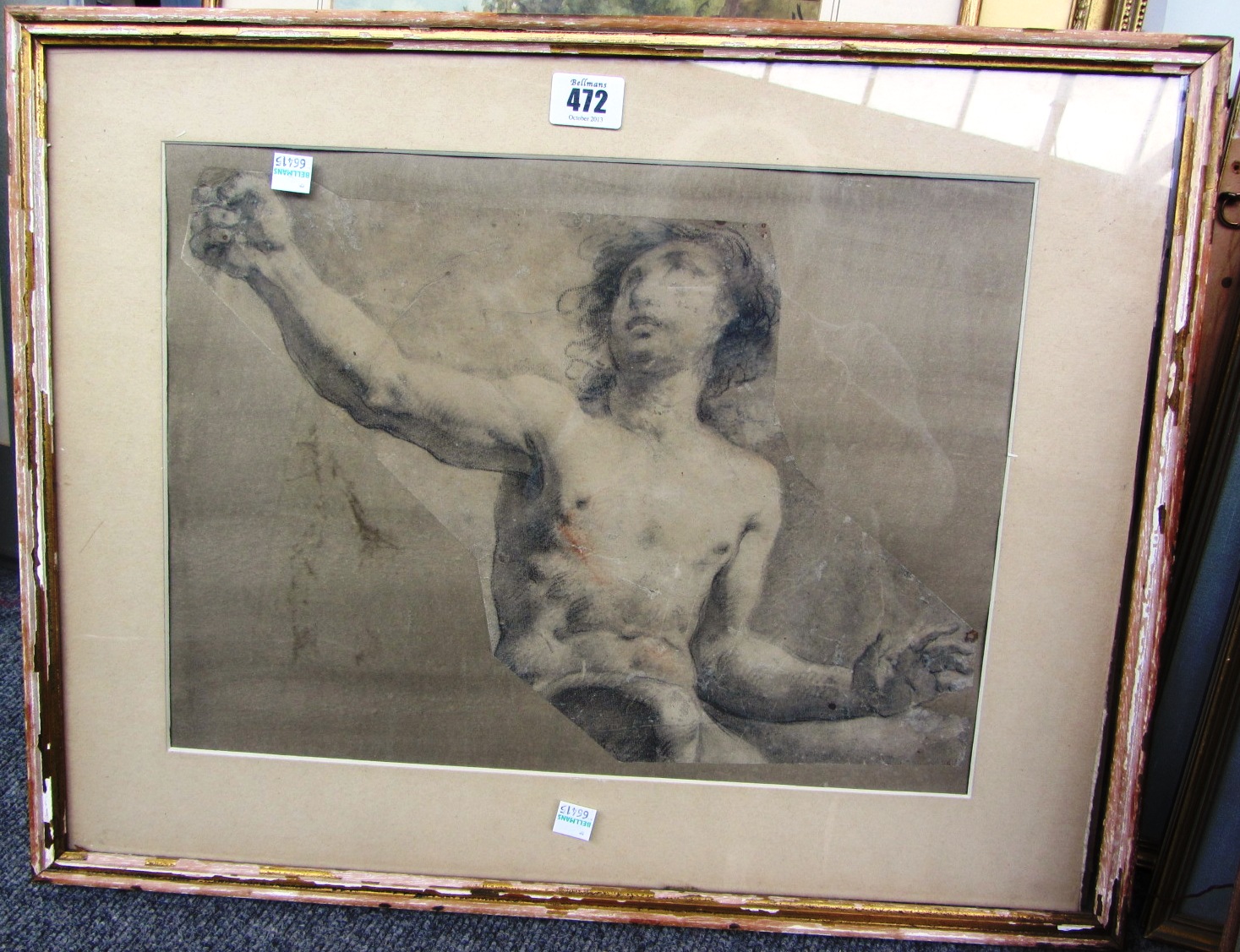 Appraisal: Attributed to Gaetano Gandolfi Preliminary study for Christ in 'The