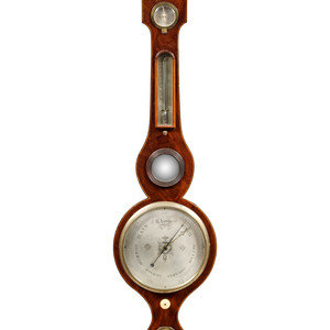 Appraisal: A Regency Brass Mounted Mahogany Banjo Barometer by John Schalfino