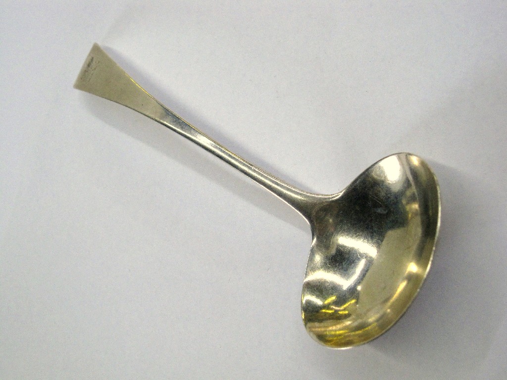 Appraisal: Georgian silver sauce ladle hallmarked