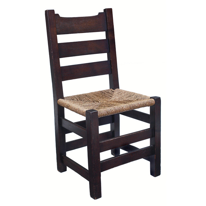 Appraisal: Gustav Stickley side chair similar to U back form in