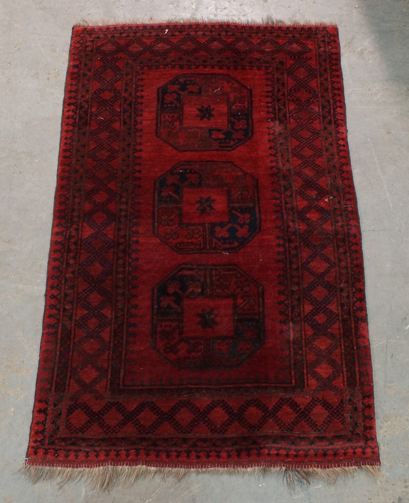 Appraisal: x Turkish throw rug